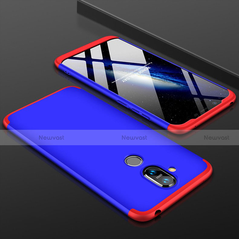 Hard Rigid Plastic Matte Finish Front and Back Cover Case 360 Degrees for Nokia 7.1 Plus Mixed