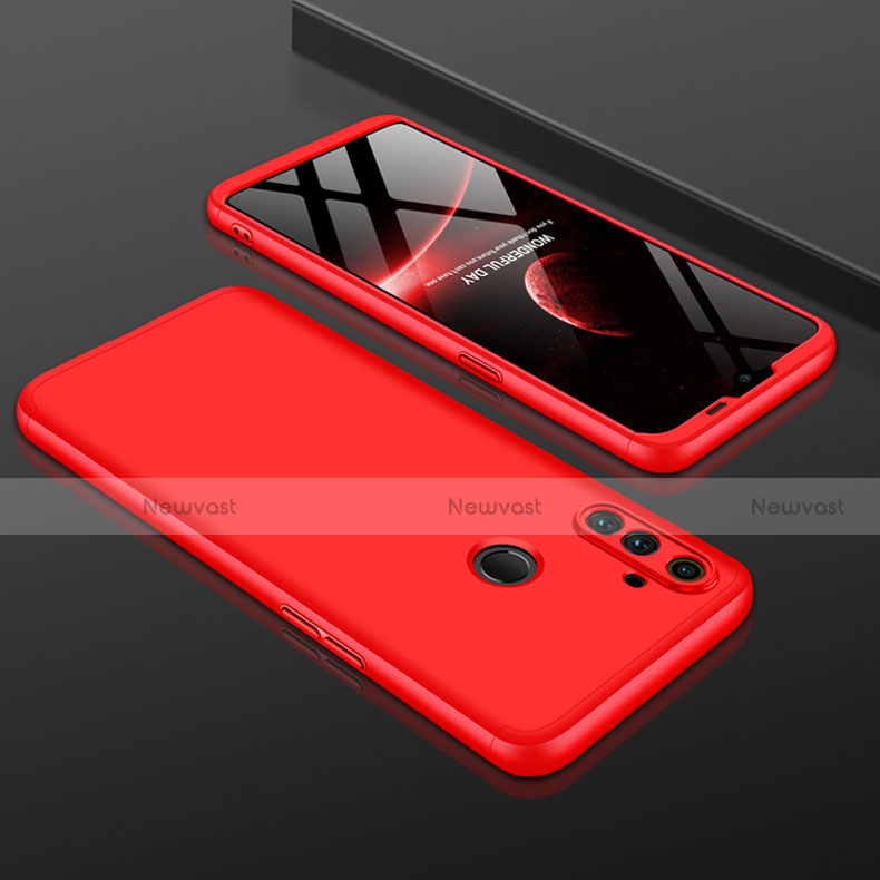 Hard Rigid Plastic Matte Finish Front and Back Cover Case 360 Degrees for Realme C3 Red
