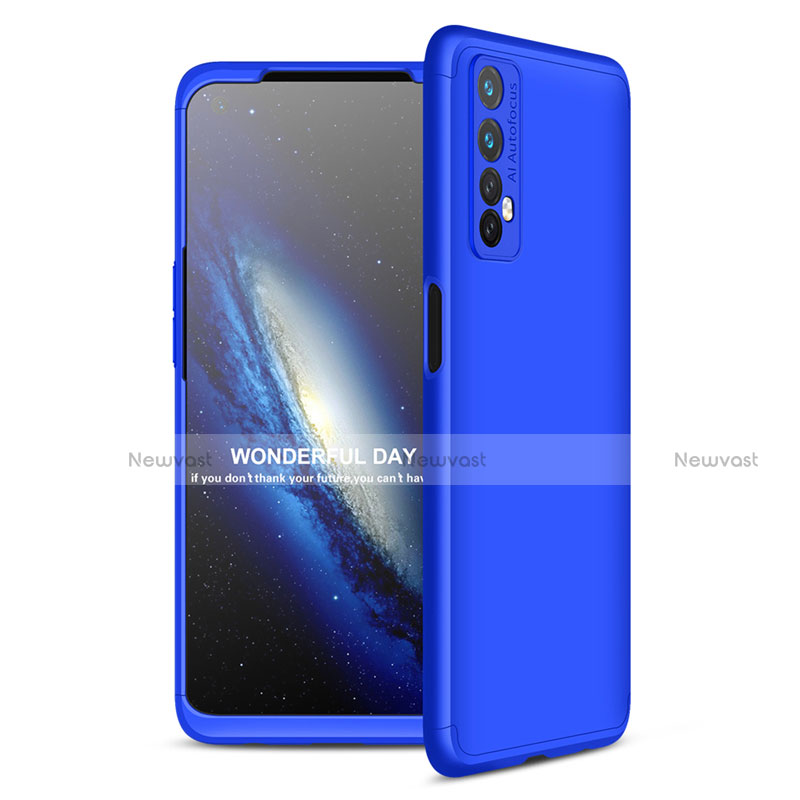 Hard Rigid Plastic Matte Finish Front and Back Cover Case 360 Degrees for Realme Narzo 20 Pro Blue