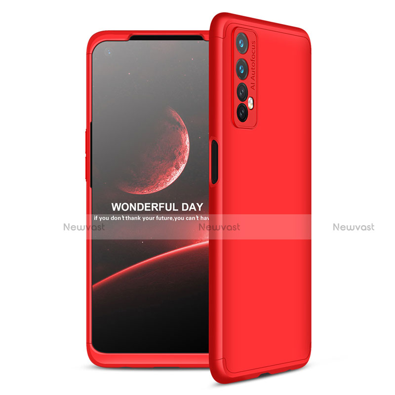Hard Rigid Plastic Matte Finish Front and Back Cover Case 360 Degrees for Realme Narzo 20 Pro Red