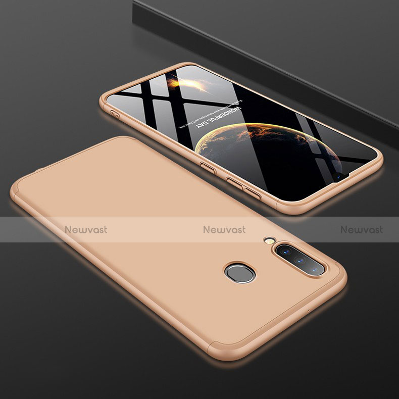 Hard Rigid Plastic Matte Finish Front and Back Cover Case 360 Degrees for Samsung Galaxy A30 Gold