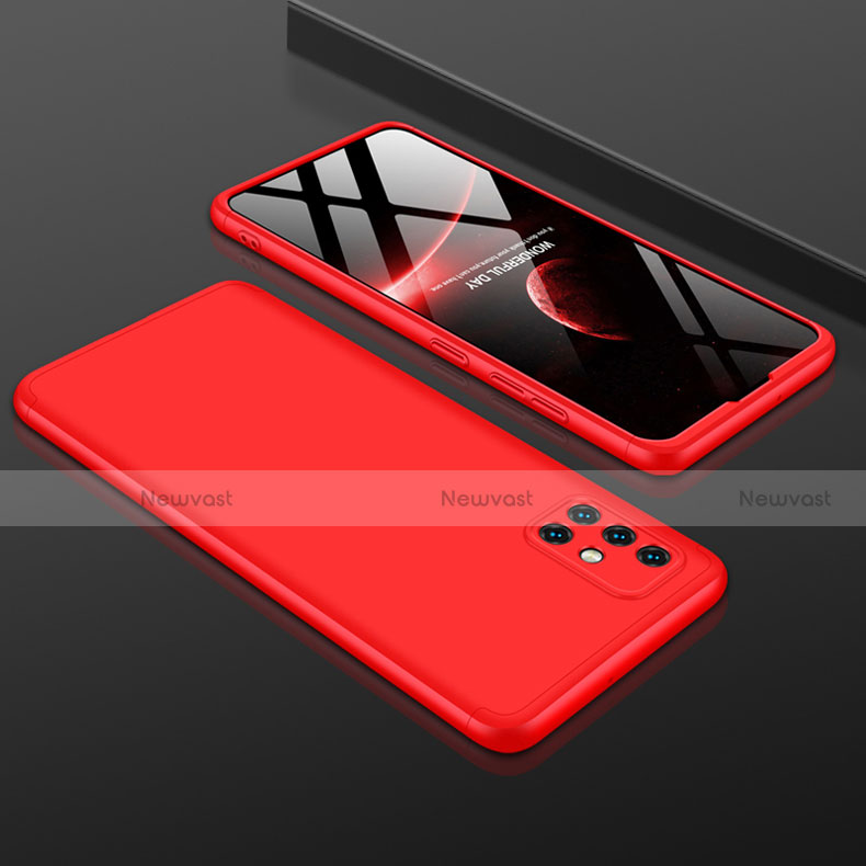 Hard Rigid Plastic Matte Finish Front and Back Cover Case 360 Degrees for Samsung Galaxy A51 5G Red