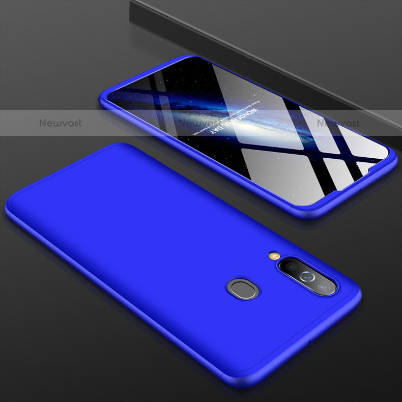 Hard Rigid Plastic Matte Finish Front and Back Cover Case 360 Degrees for Samsung Galaxy M40 Blue