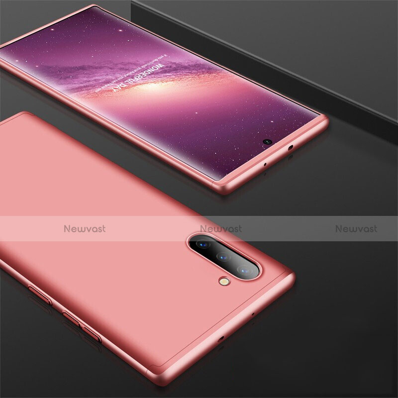 Hard Rigid Plastic Matte Finish Front and Back Cover Case 360 Degrees for Samsung Galaxy Note 10 5G Rose Gold