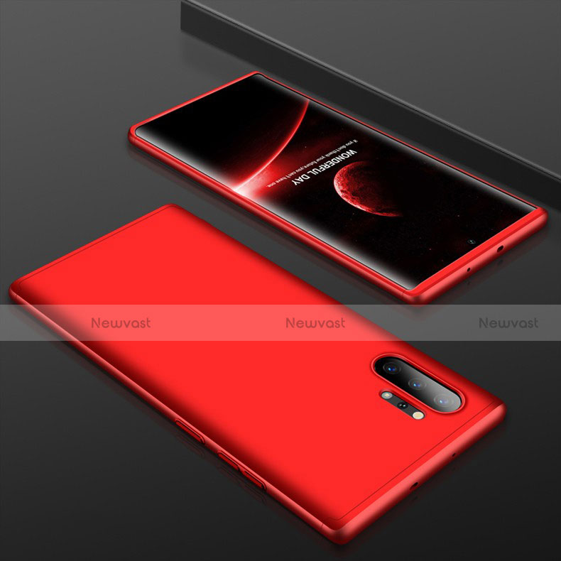 Hard Rigid Plastic Matte Finish Front and Back Cover Case 360 Degrees for Samsung Galaxy Note 10 Plus 5G Red