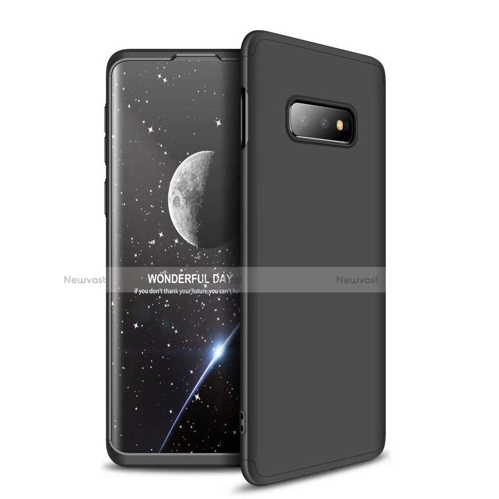Hard Rigid Plastic Matte Finish Front and Back Cover Case 360 Degrees for Samsung Galaxy S10e Black