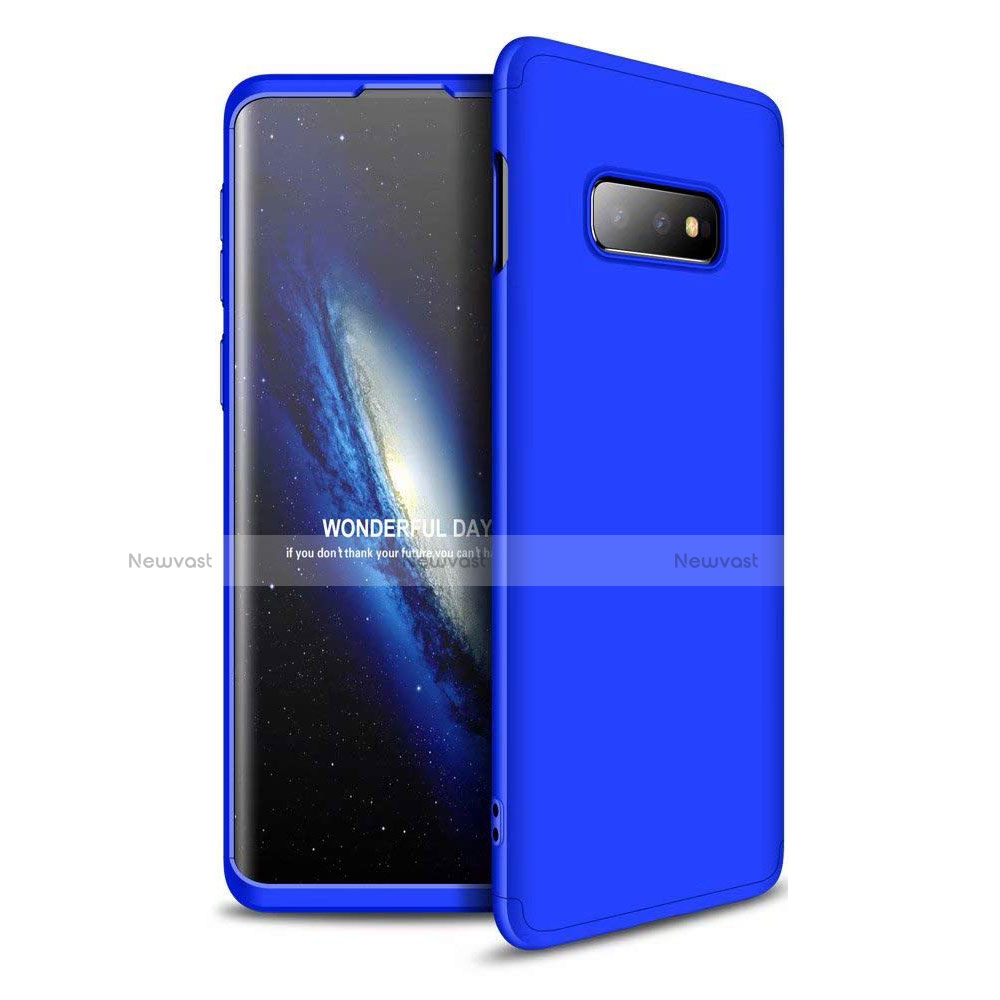 Hard Rigid Plastic Matte Finish Front and Back Cover Case 360 Degrees for Samsung Galaxy S10e Blue