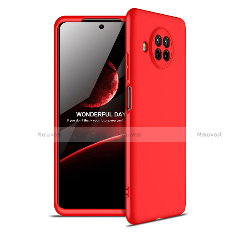 Hard Rigid Plastic Matte Finish Front and Back Cover Case 360 Degrees for Xiaomi Mi 10T Lite 5G Red