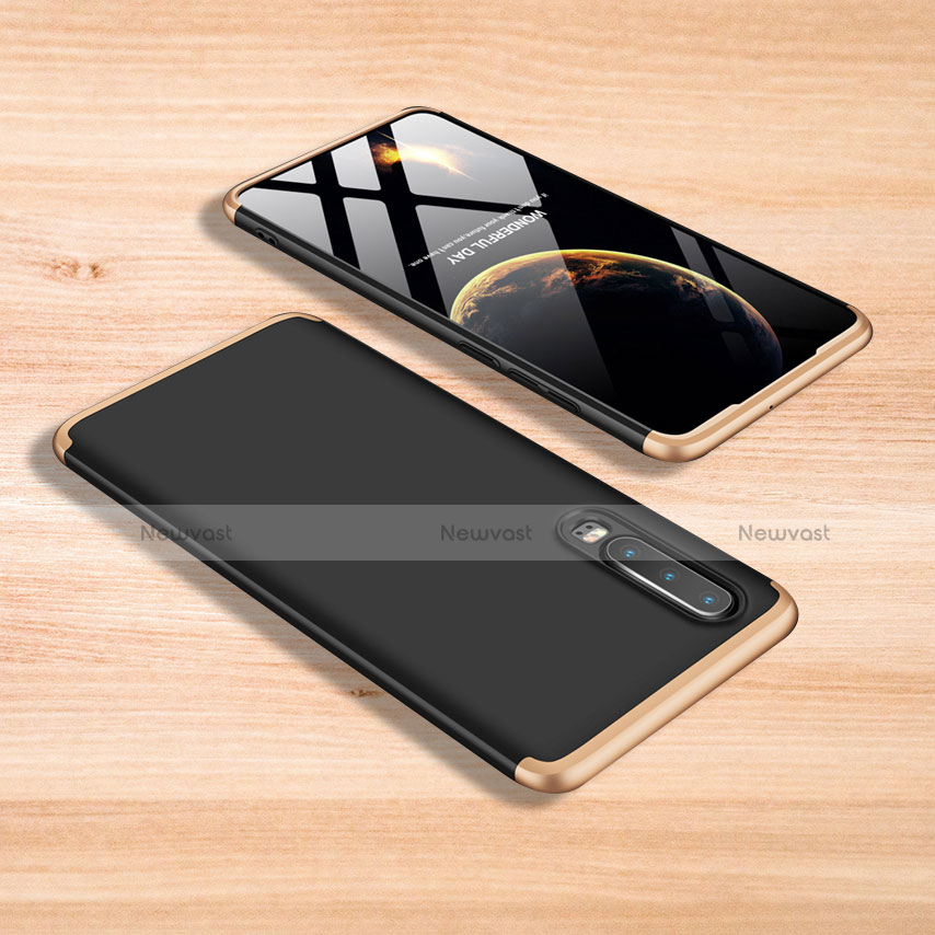 Hard Rigid Plastic Matte Finish Front and Back Cover Case 360 Degrees for Xiaomi Mi 9 Gold and Black