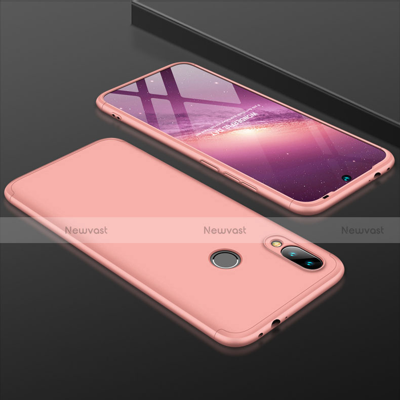 Hard Rigid Plastic Matte Finish Front and Back Cover Case 360 Degrees for Xiaomi Redmi 7 Rose Gold