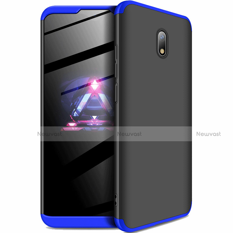 Hard Rigid Plastic Matte Finish Front and Back Cover Case 360 Degrees for Xiaomi Redmi 8A Blue and Black