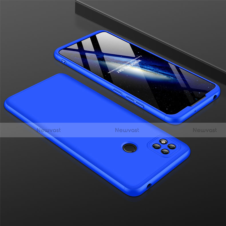 Hard Rigid Plastic Matte Finish Front and Back Cover Case 360 Degrees for Xiaomi Redmi 9C NFC Blue