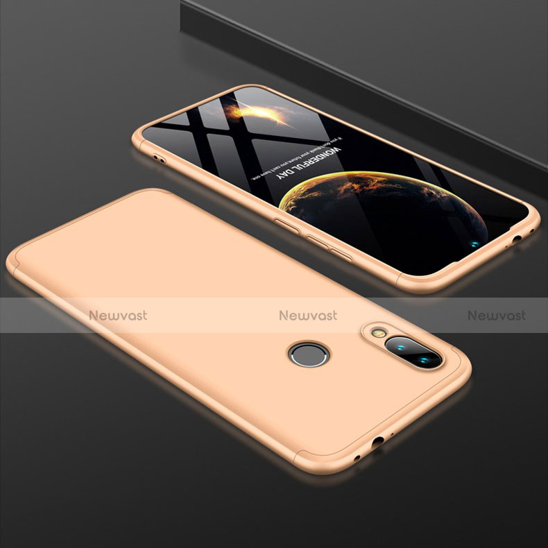 Hard Rigid Plastic Matte Finish Front and Back Cover Case 360 Degrees for Xiaomi Redmi Note 7 Pro Gold