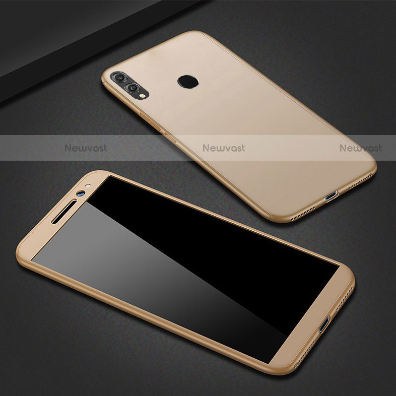 Hard Rigid Plastic Matte Finish Front and Back Cover Case 360 Degrees M01 for Huawei P Smart (2019) Gold