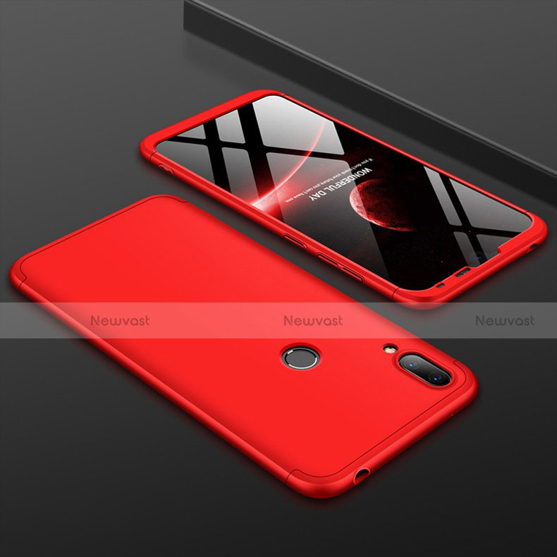 Hard Rigid Plastic Matte Finish Front and Back Cover Case 360 Degrees M01 for Huawei Y7 Pro (2019) Red