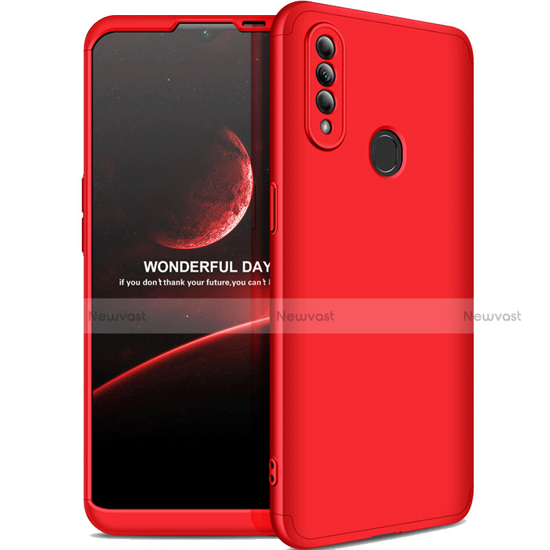 Hard Rigid Plastic Matte Finish Front and Back Cover Case 360 Degrees M01 for Oppo A31 Red