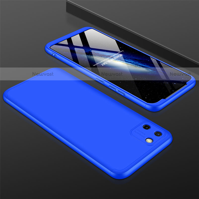 Hard Rigid Plastic Matte Finish Front and Back Cover Case 360 Degrees M01 for Realme C11 Blue