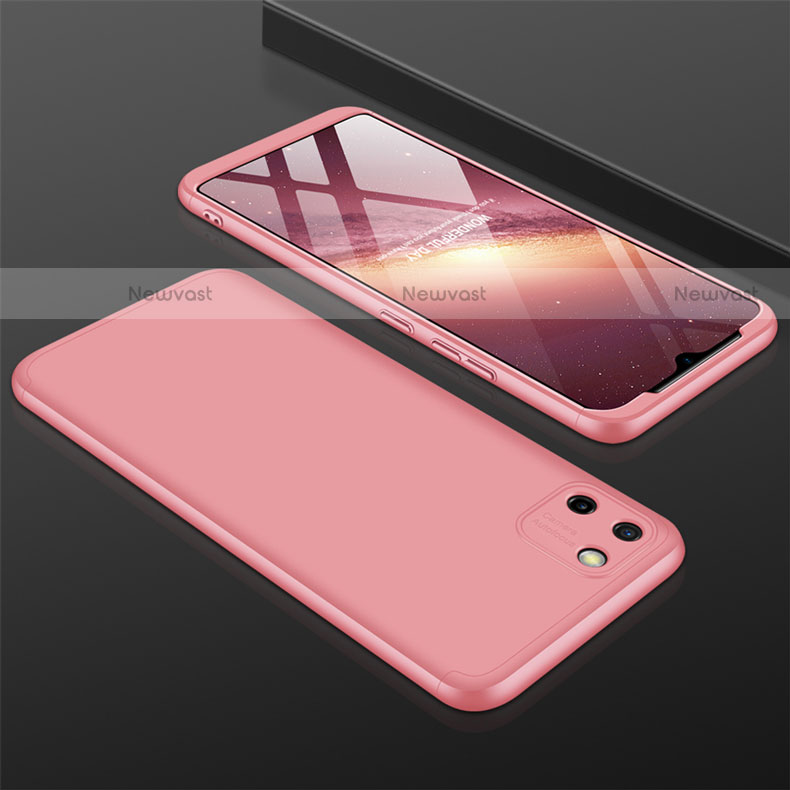 Hard Rigid Plastic Matte Finish Front and Back Cover Case 360 Degrees M01 for Realme C11 Rose Gold