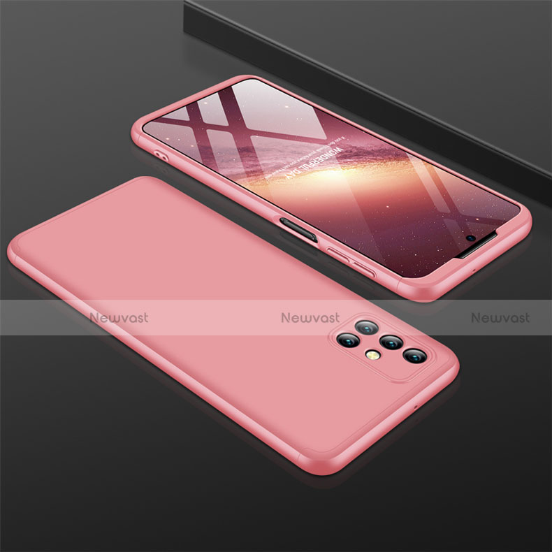 Hard Rigid Plastic Matte Finish Front and Back Cover Case 360 Degrees M01 for Samsung Galaxy M31s Rose Gold