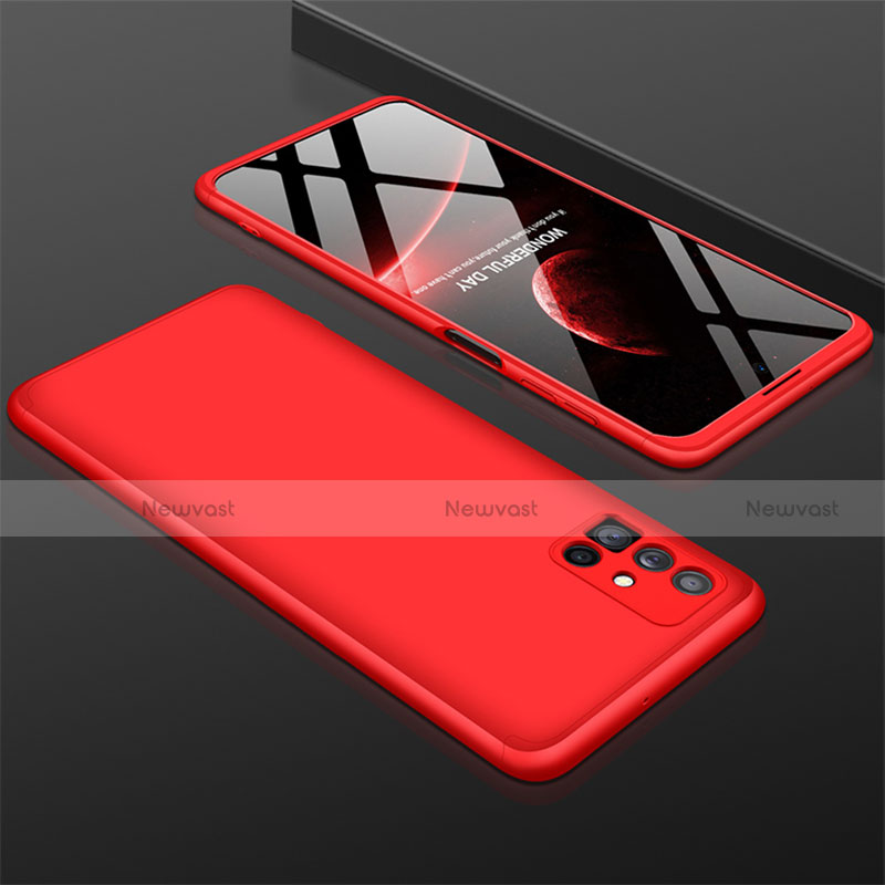 Hard Rigid Plastic Matte Finish Front and Back Cover Case 360 Degrees M01 for Samsung Galaxy M51 Red