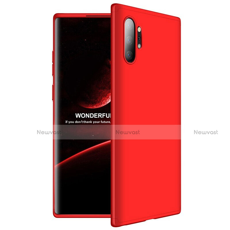 Hard Rigid Plastic Matte Finish Front and Back Cover Case 360 Degrees M01 for Samsung Galaxy Note 10 Plus 5G Red