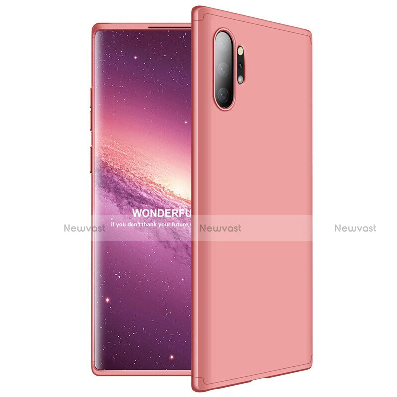 Hard Rigid Plastic Matte Finish Front and Back Cover Case 360 Degrees M01 for Samsung Galaxy Note 10 Plus 5G Rose Gold