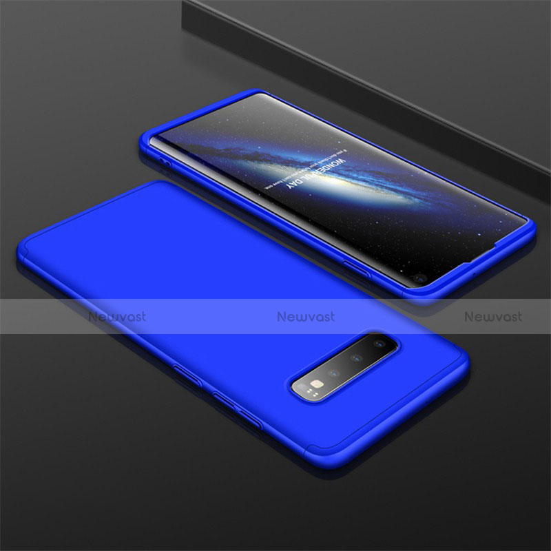 Hard Rigid Plastic Matte Finish Front and Back Cover Case 360 Degrees M01 for Samsung Galaxy S10 5G Blue