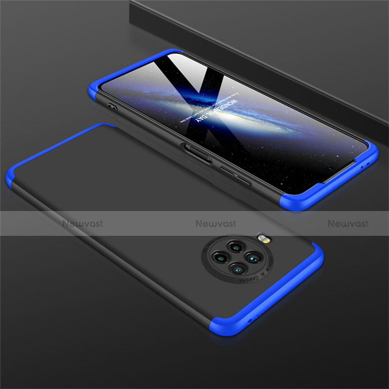 Hard Rigid Plastic Matte Finish Front and Back Cover Case 360 Degrees M01 for Xiaomi Mi 10T Lite 5G Blue and Black