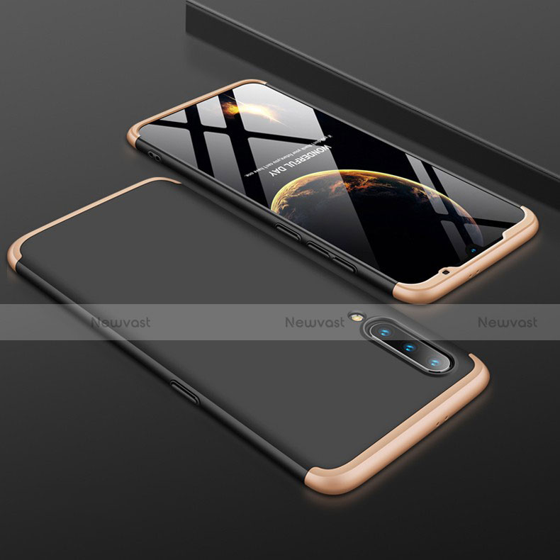 Hard Rigid Plastic Matte Finish Front and Back Cover Case 360 Degrees M01 for Xiaomi Mi 9 Gold and Black