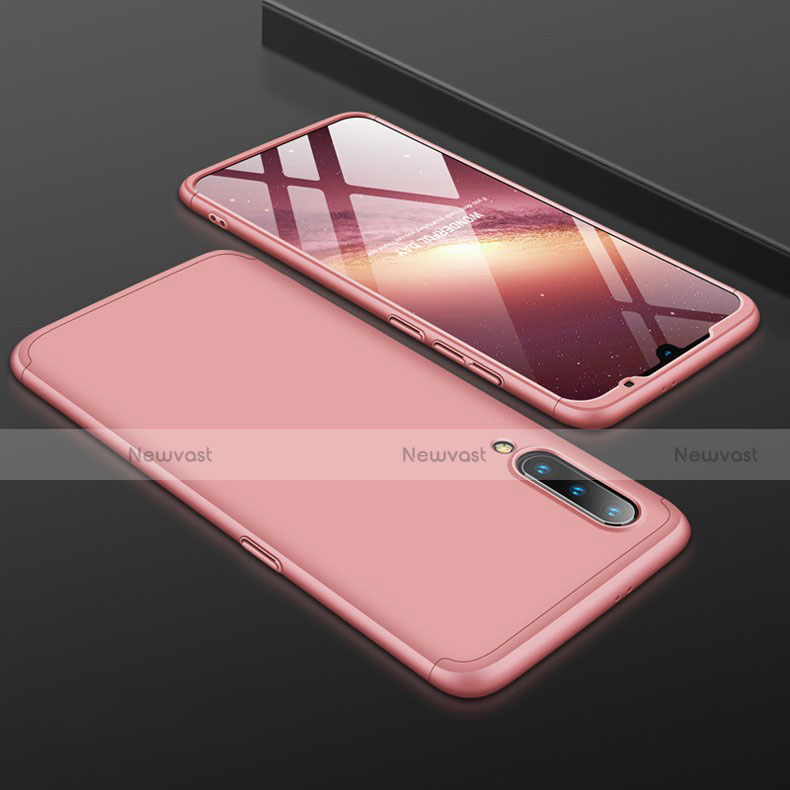 Hard Rigid Plastic Matte Finish Front and Back Cover Case 360 Degrees M01 for Xiaomi Mi 9 Pro 5G Rose Gold