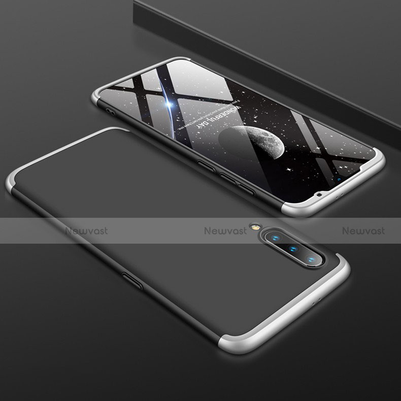 Hard Rigid Plastic Matte Finish Front and Back Cover Case 360 Degrees M01 for Xiaomi Mi 9 Silver and Black