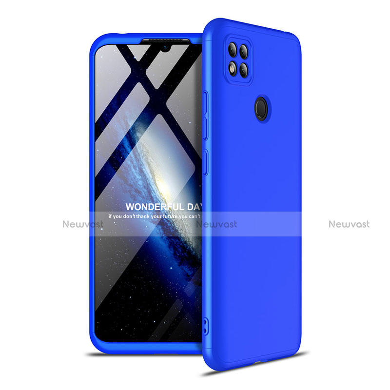 Hard Rigid Plastic Matte Finish Front and Back Cover Case 360 Degrees M01 for Xiaomi Redmi 9 India Blue