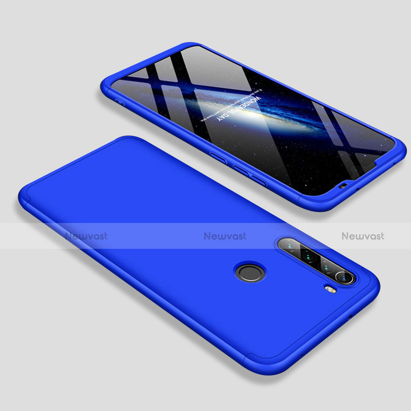 Hard Rigid Plastic Matte Finish Front and Back Cover Case 360 Degrees M01 for Xiaomi Redmi Note 8 Blue