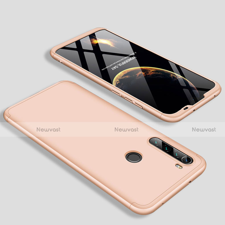 Hard Rigid Plastic Matte Finish Front and Back Cover Case 360 Degrees M01 for Xiaomi Redmi Note 8 Gold