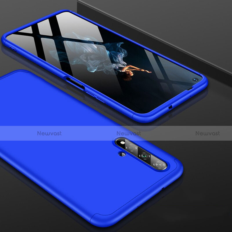 Hard Rigid Plastic Matte Finish Front and Back Cover Case 360 Degrees P01 for Huawei Honor 20 Blue