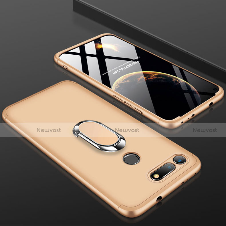 Hard Rigid Plastic Matte Finish Front and Back Cover Case 360 Degrees P01 for Huawei Honor V20 Gold