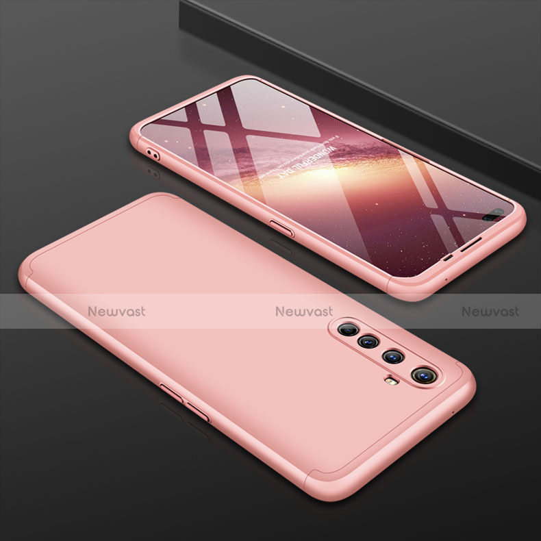 Hard Rigid Plastic Matte Finish Front and Back Cover Case 360 Degrees P01 for Realme X50 Pro 5G Rose Gold