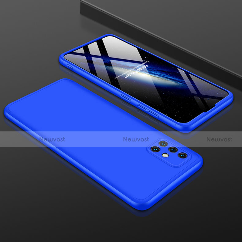 Hard Rigid Plastic Matte Finish Front and Back Cover Case 360 Degrees P01 for Samsung Galaxy A51 5G Blue