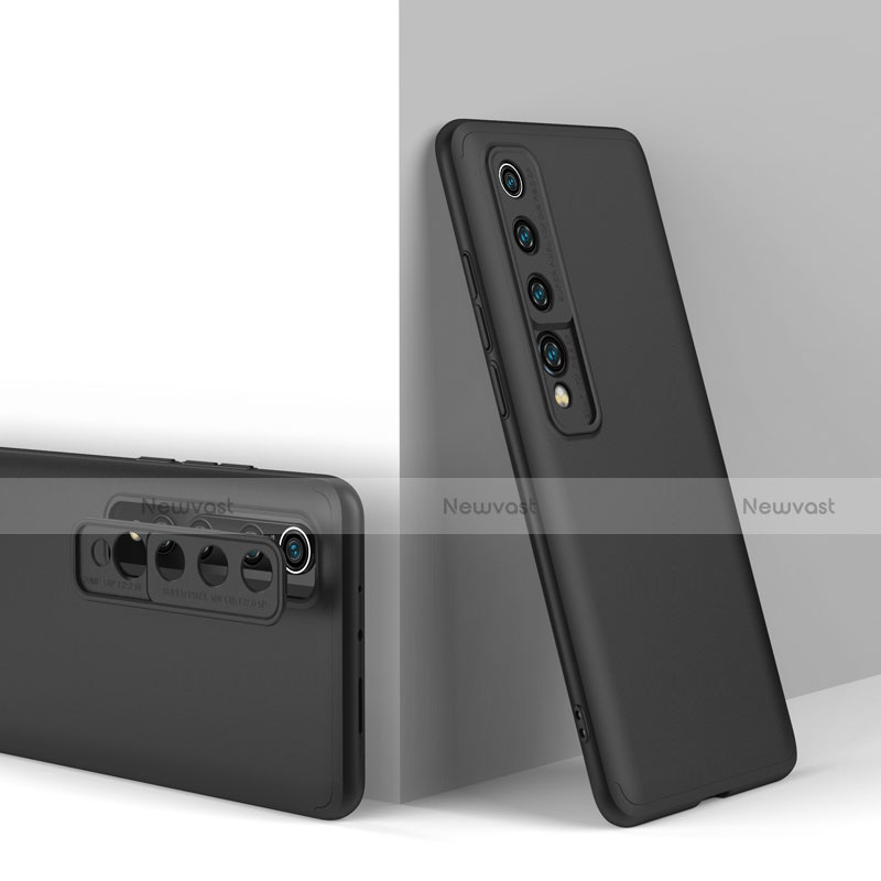 Hard Rigid Plastic Matte Finish Front and Back Cover Case 360 Degrees P01 for Xiaomi Mi 10 Black