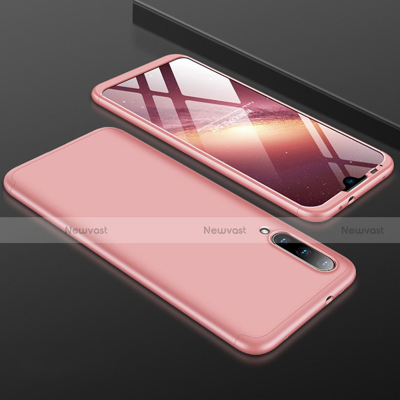 Hard Rigid Plastic Matte Finish Front and Back Cover Case 360 Degrees P01 for Xiaomi Mi A3 Rose Gold