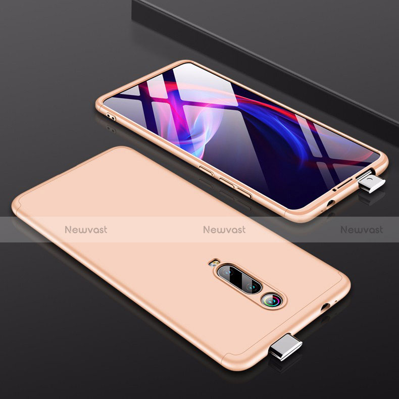 Hard Rigid Plastic Matte Finish Front and Back Cover Case 360 Degrees P01 for Xiaomi Redmi K20 Gold