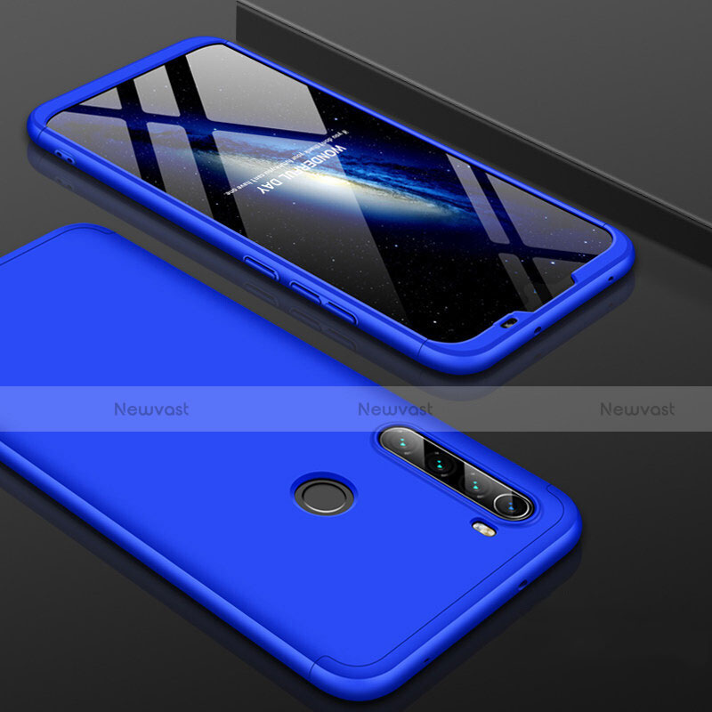 Hard Rigid Plastic Matte Finish Front and Back Cover Case 360 Degrees P01 for Xiaomi Redmi Note 8 Blue