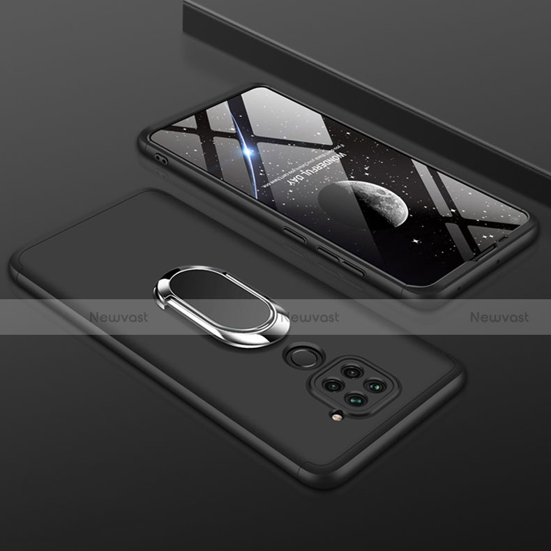 Hard Rigid Plastic Matte Finish Front and Back Cover Case 360 Degrees P01 for Xiaomi Redmi Note 9 Black