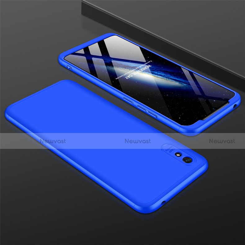 Hard Rigid Plastic Matte Finish Front and Back Cover Case 360 Degrees P03 for Xiaomi Redmi 9AT Blue