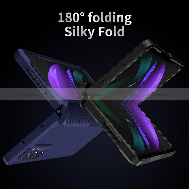Hard Rigid Plastic Matte Finish Front and Back Cover Case 360 Degrees P05 for Samsung Galaxy Z Fold2 5G