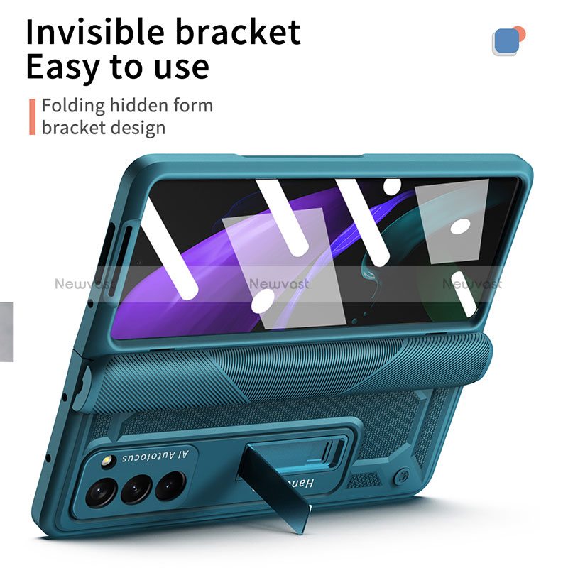 Hard Rigid Plastic Matte Finish Front and Back Cover Case 360 Degrees P06 for Samsung Galaxy Z Fold2 5G