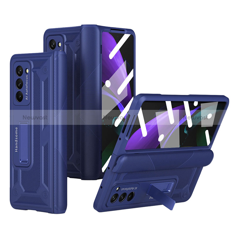 Hard Rigid Plastic Matte Finish Front and Back Cover Case 360 Degrees P06 for Samsung Galaxy Z Fold2 5G
