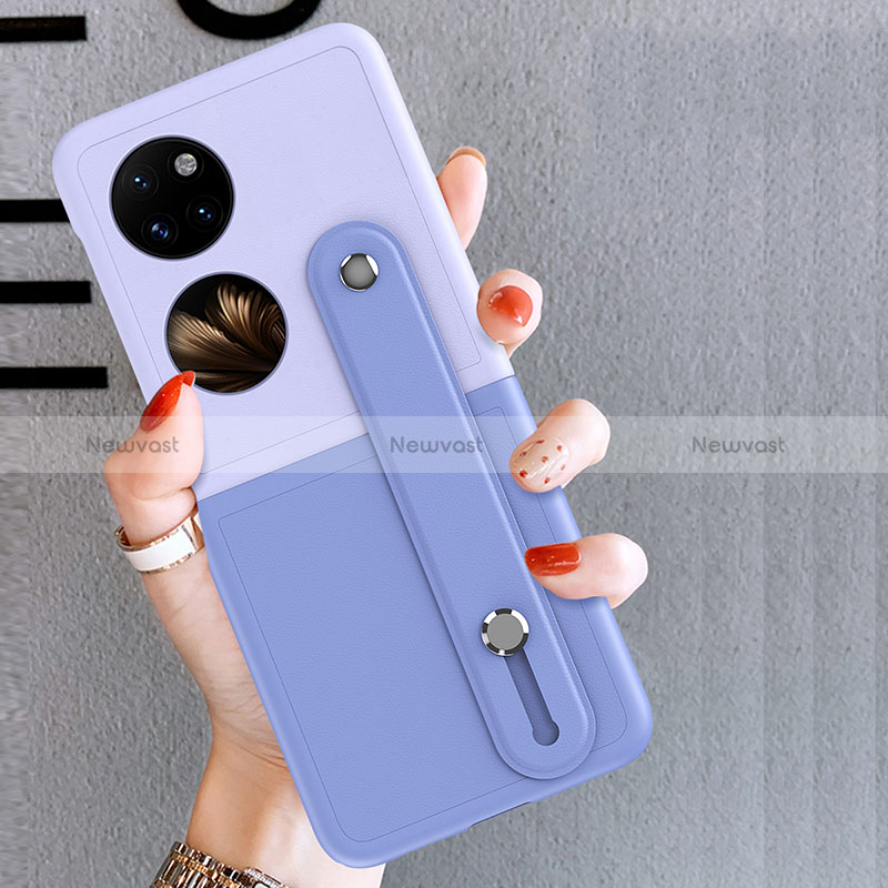 Hard Rigid Plastic Matte Finish Front and Back Cover Case 360 Degrees QH4 for Huawei P60 Pocket