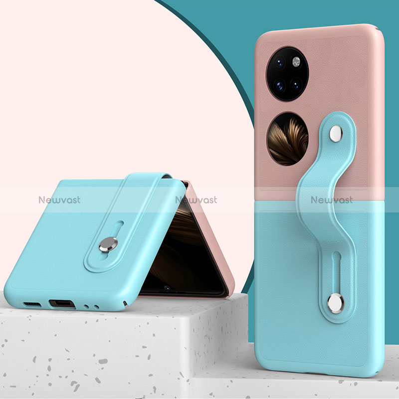 Hard Rigid Plastic Matte Finish Front and Back Cover Case 360 Degrees QH4 for Huawei P60 Pocket Colorful