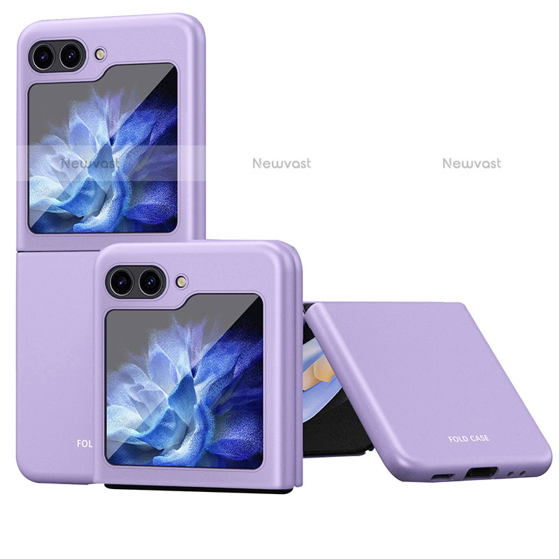 Hard Rigid Plastic Matte Finish Front and Back Cover Case 360 Degrees QH4 for Samsung Galaxy Z Flip5 5G